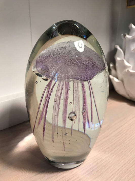 Jellyfish Glass Paperweight 13.5cm