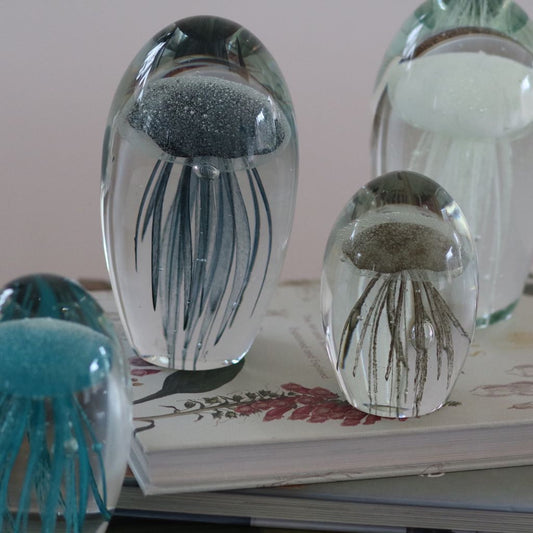 Jellyfish Glass Paperweight 13.5cm