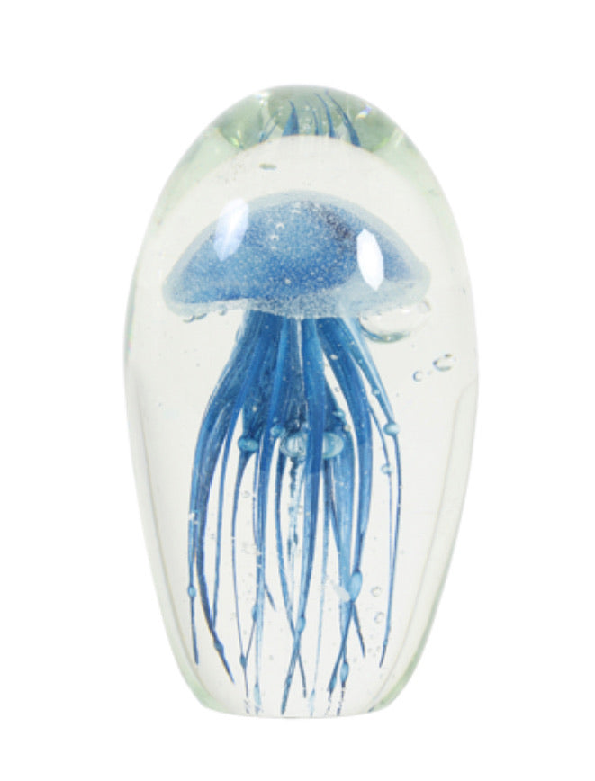 Jellyfish Glass Paperweight 16cm