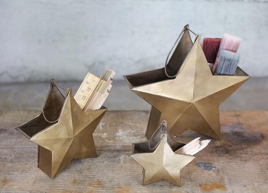 Brass Star Storage Pots