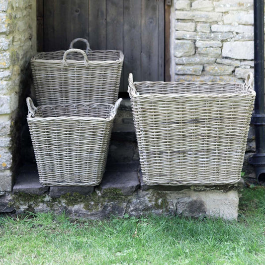 Antique Washed Willow Basket